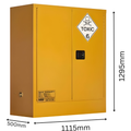 Toxic Storage Cabinet 160L 2 Door, 2 Shelf